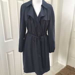 LOFT Navy Trench Coat